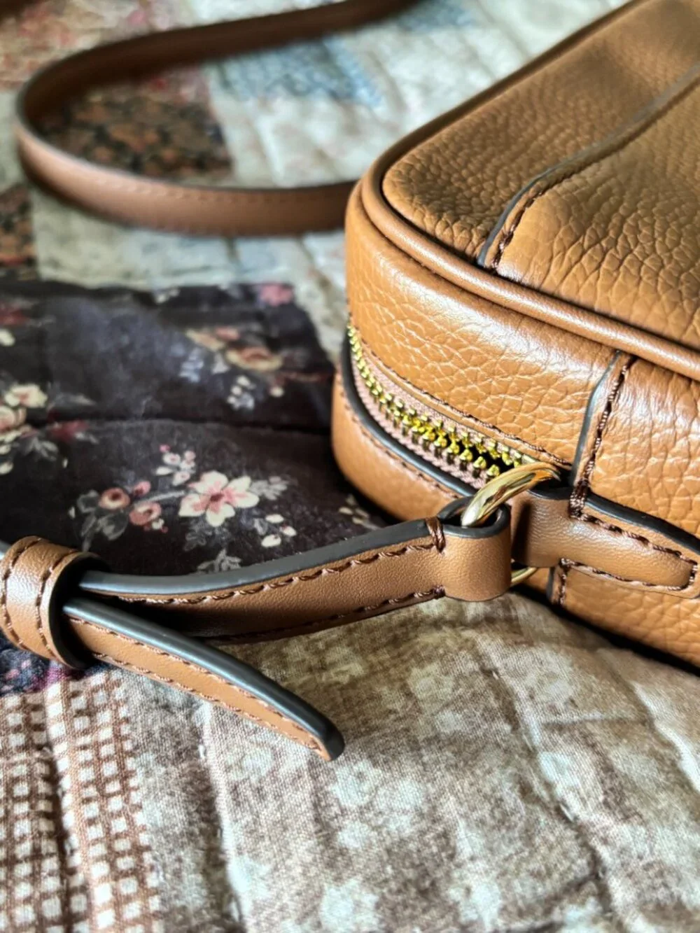 Michael Kors Jet Set Large Pebbled Leather Camera Crossbody Bag